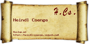Heindl Csenge névjegykártya